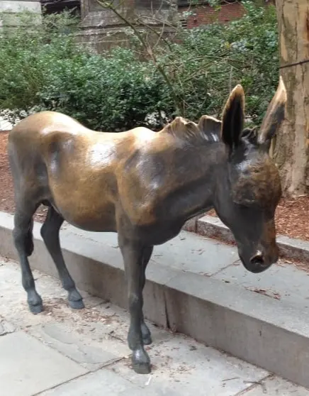 Boston Donkey Statue outside Old City Hall