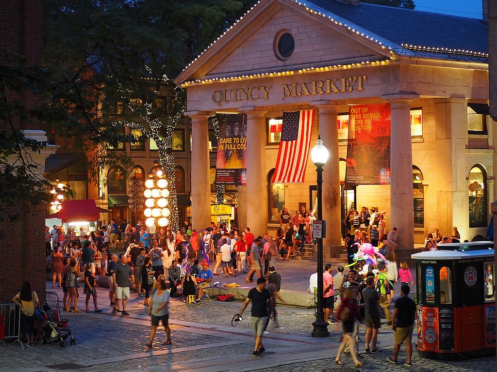 Quincy Market, Boston on a Summer Evening