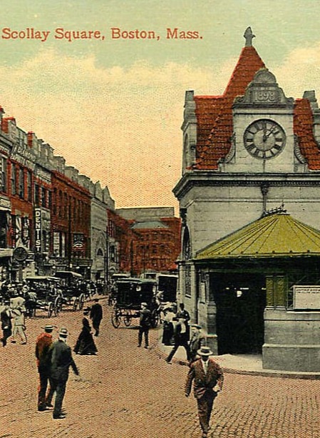 Postcard of Old Scollay Square in Boston